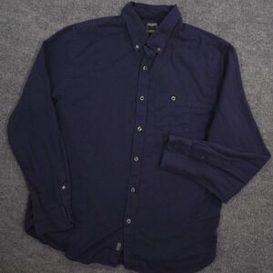 Todd Snyder Flannel Shirt Mens XL Navy Blue Front Pocket Button Down Work Chore